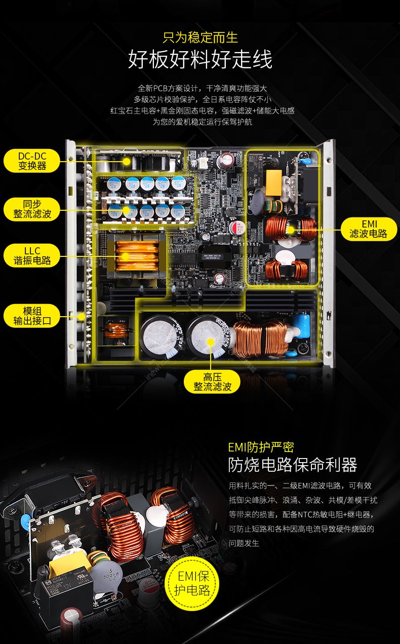 长城(great wall)额定2000w 巨龙gw-eps2000bl电源