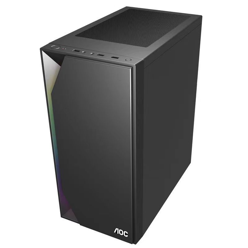 aoc cg302b 台式电脑机箱 全侧透rgb游戏水冷atx大板diy组装背线下置