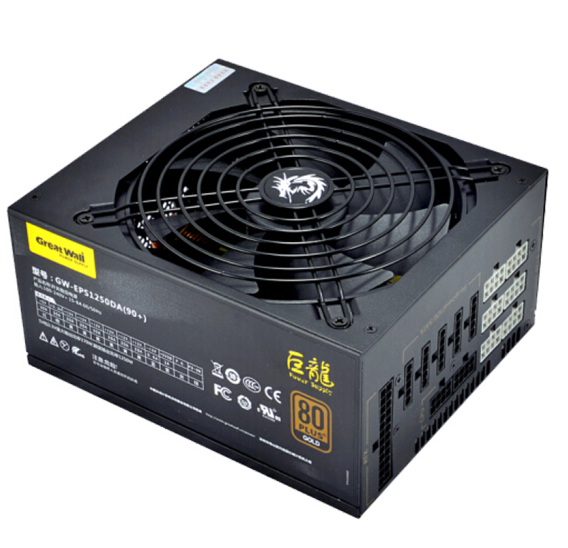 长城gw-eps1250da 额定1250w 80plus金牌 全模组化电源