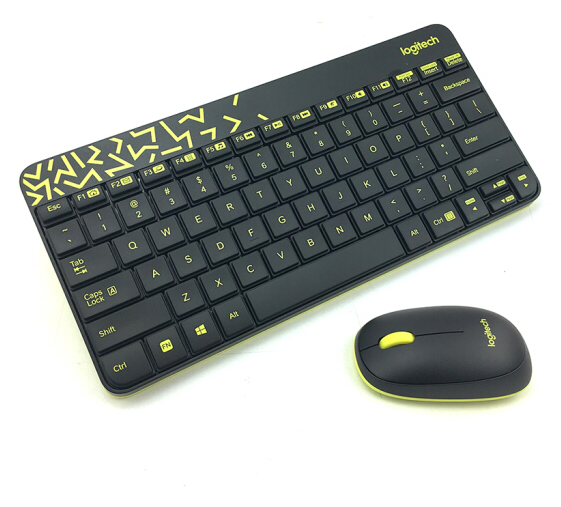 罗技(logitech)mk240 nano 无线键盘套装 黑 黄