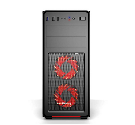 航嘉(huntkey) gs400x 电脑主机箱 黑色 usb3.0/背部走线/下置电源