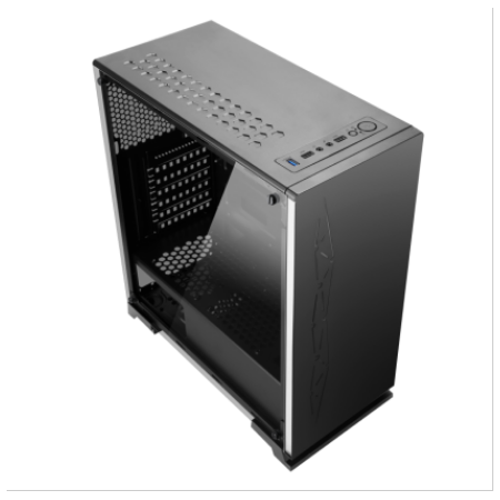 逾辉 倾城3 黑色 台式机主机箱 atx,m-atx,itx rgb七彩流光效果 21mm