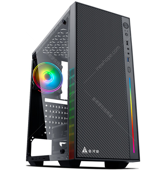金河田 预见n27b 散热大侧透电脑机箱(atx/matx风扇位/长显卡)_机箱