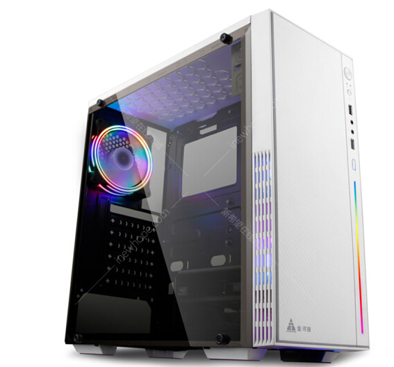 金河田 预见n27w 全侧透水冷游戏机箱 白色 404×200×418