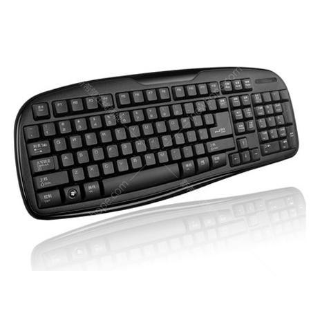 黑貂8832黑色家用办公电脑有线键盘ps2圆接口