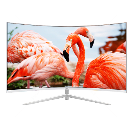 hpc h32r30 32寸 曲面显示器 白色 前黑框_显示器_台式机配件_电脑