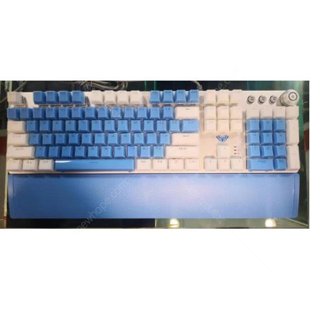 狼蛛f2088机械键盘白蓝色