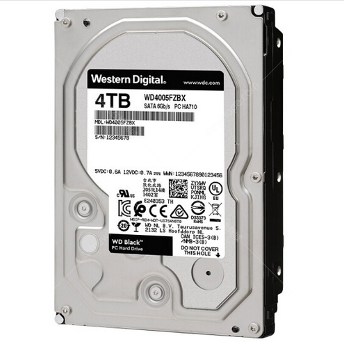 西部数据wd黑盘4tbsata6gbs7200转256m游戏硬盘wd4005fzbx