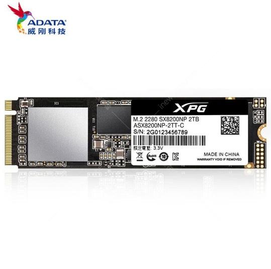 威刚adata翼龙sx8200pro2tbm2接口nvme协议四通道pcie30固态硬盘