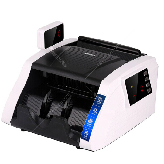 得力deli3925s智能语音双屏银行专用验钞机白色