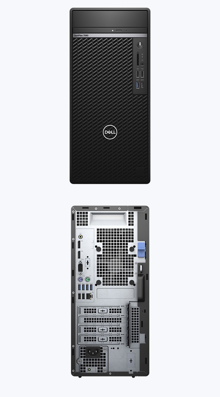 戴爾dell7080mt臺式電腦i7107004g1tdvdrw集顯w10單主機