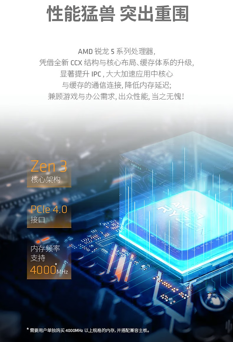 amd 锐龙r7 5700x cpu处理器台式机电脑核显游戏办公散片