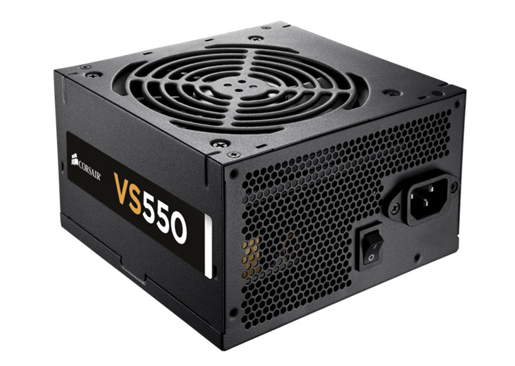 海盗船(corsair)额定550w vs系列 vs550 电源(12cm风扇/转换效率85%