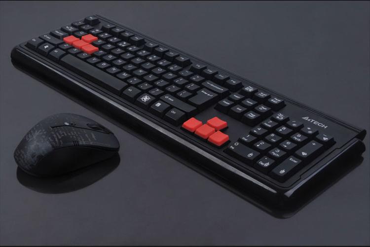 双飞燕(a4tech) rv1000 无线键盘鼠标套装 电脑游戏键鼠套装_键鼠套装