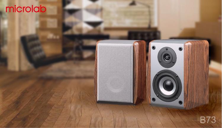 麦博b73 2.0声道 多媒体音箱 木质 莲花头接口 书架式音箱